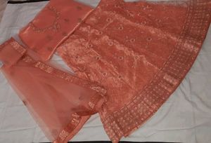 Peach Bridal Lehenga