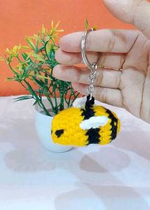 Crochet Bee Key Chain 🐝
