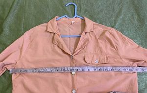 Peach Cotton Top(Second Button Broken)