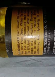 Balbo Beard Growth Hair Oil, With Almond Oil &amp; Vitamin E ...50ML