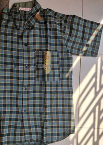 Vintage Plaid Short Sleeve Shirt (5-7 Years)