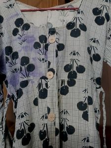 COTTON FROCK KURTI WITH TIGHT ROPE