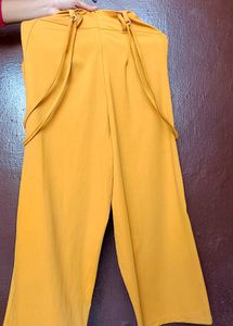 Yellow And Black Dangri Jumpsuit