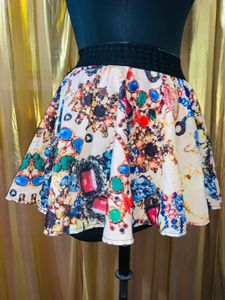 Patterned Mini Skirt