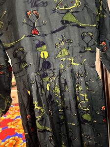 Greyish Blue Frock Kurti
