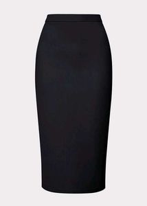 Classic Black Slit Pencil Skirt