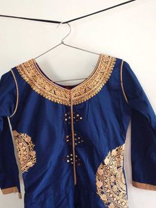 Blue Embroidered Kurta