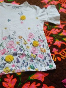 Cute Floral Girls Top