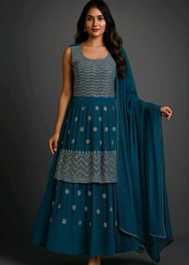 NEW BLUE KURTA PLAZO