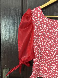Puff Sleeve Heart Top