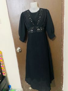 Black Embellished Maxi Dress
