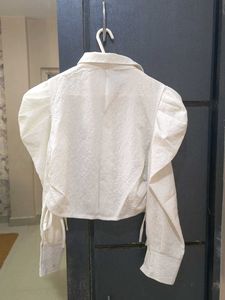 Elegant White Puff Sleeve Top