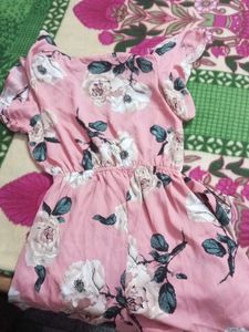 Floral Print Pink Mini Dress