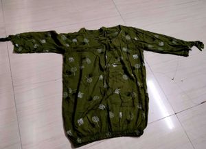 Green Printed Top