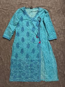 Turquoise Printed Kurta