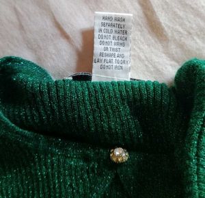 Green Sparkle Knit Top