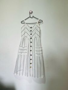 Striped Button-Down Sundress