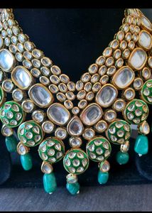Ranihar Kundan Set Green