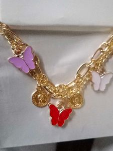 Heart Charm Or  Butterflies Bracelet