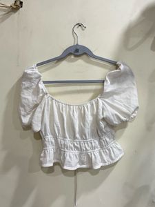Urbanic White Puff Sleeve Top/ Cottagecore