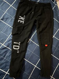 Black Cargo Joggers