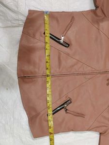 Blush Pink Faux Leather Jacket