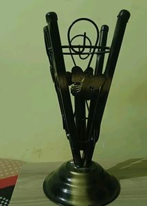 Iron Black And Gold Vase
