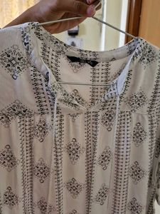 Printed Peasant Blouse