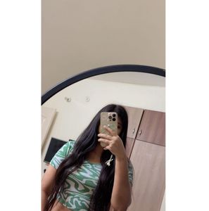 Green Swirl Crop Top