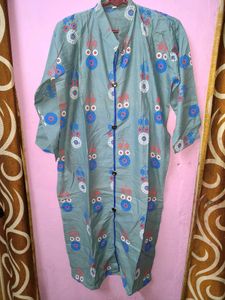 Floral Print Grey Kurta