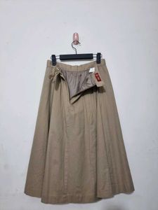 Korean Kaki Midi Skirt (Imported)