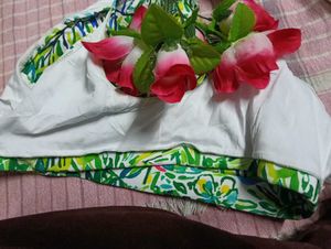 Tropical Print Cropped Tank