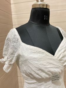 Pintresty 🌸White Eyelet Mini Dress