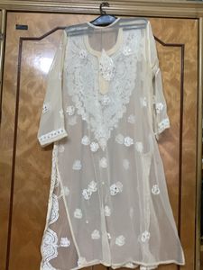 Very Beautiful Lucknowi Kurti With Inner