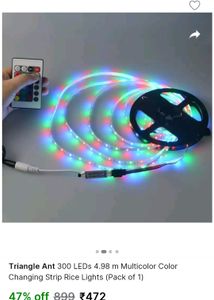 LED Strip Light Colour Changing With Remote Cable