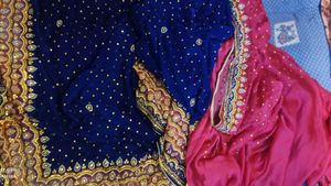 Embroidery Saree With Stiched Blouse