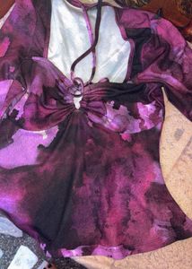 Purple Floral Top