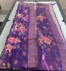 Purple Embroidered Kurti Top