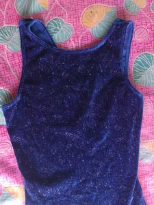 Blue Velvet Leggings for baby girl