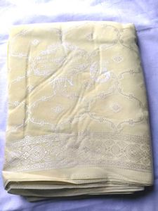 Vintage Yellow Embroidered Saree