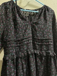 Beautiful Black Chiffon Dress
