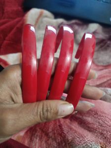 Set of 4 Plain Red Headbands