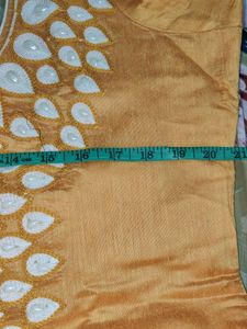 Chanderi Cotton Pearl Work Deziner Suit
