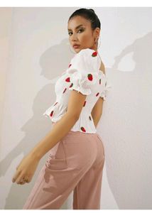 DROPSale🧃Pinterestly Viral 🍓EmbroidedPeplum Top