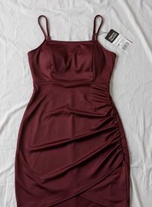 Burgundy Mini Dress