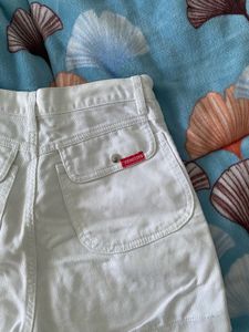 White High Waisted Shorts