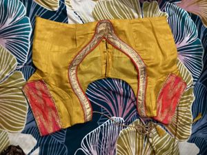 Golden Yellow Sari with Blouse