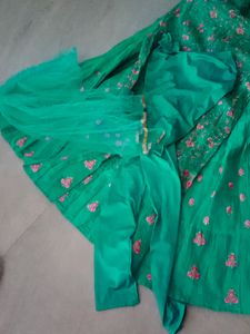 Long Frock With Leggin And Chunnidar