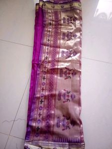 Elegant Purple &amp; Gold Sari