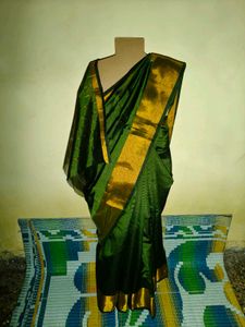 Olive Green Saree
